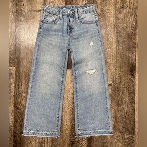 Old Navy high-rise, baggy, wide leg, girls jeans